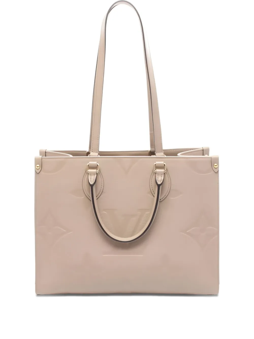 Pre-owned Louis Vuitton Onthego Mm Tote Bag In Neutral