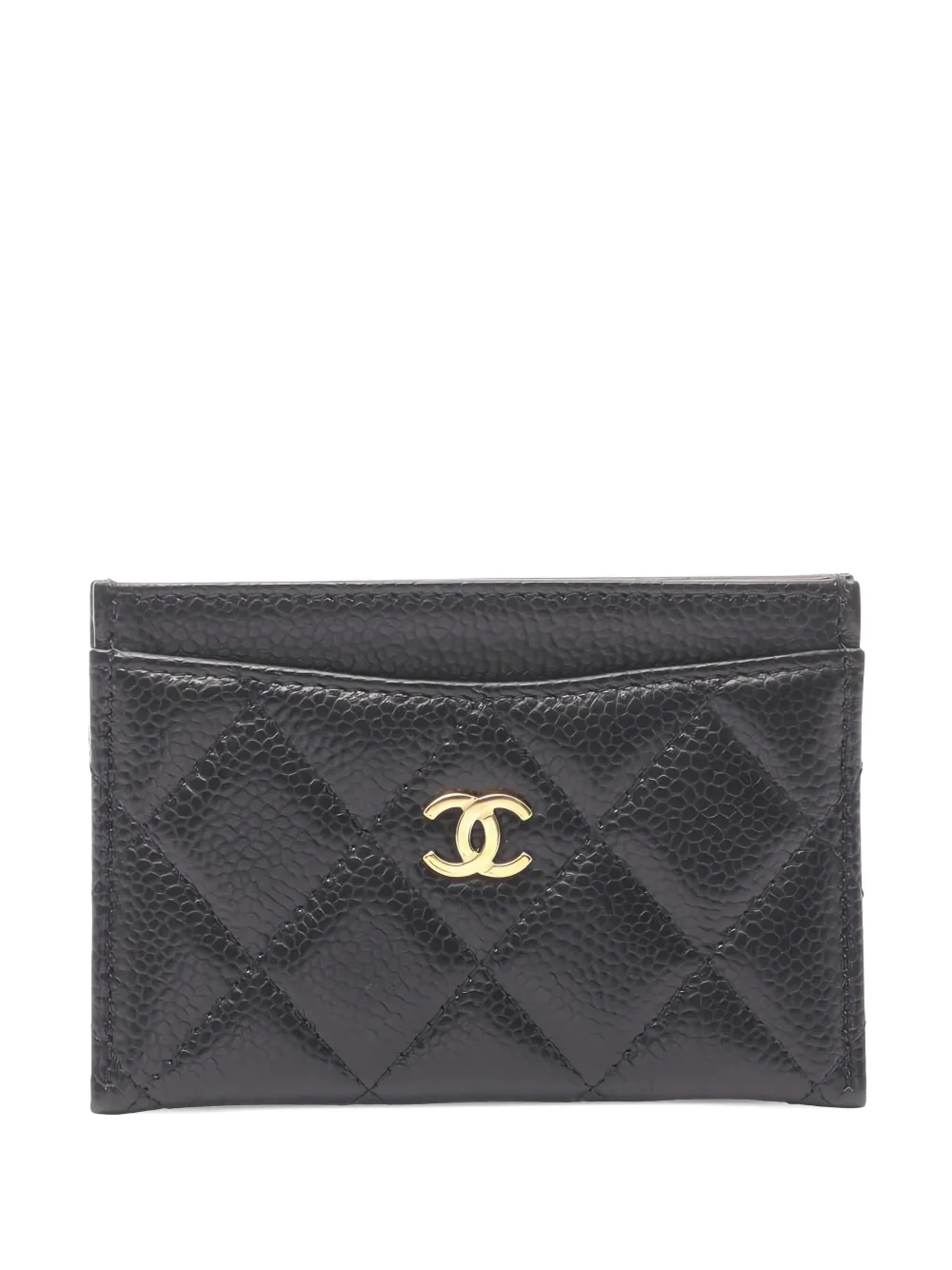 CHANEL Pre-Owned 2021s diamond-quilting card case | Black | Image 1