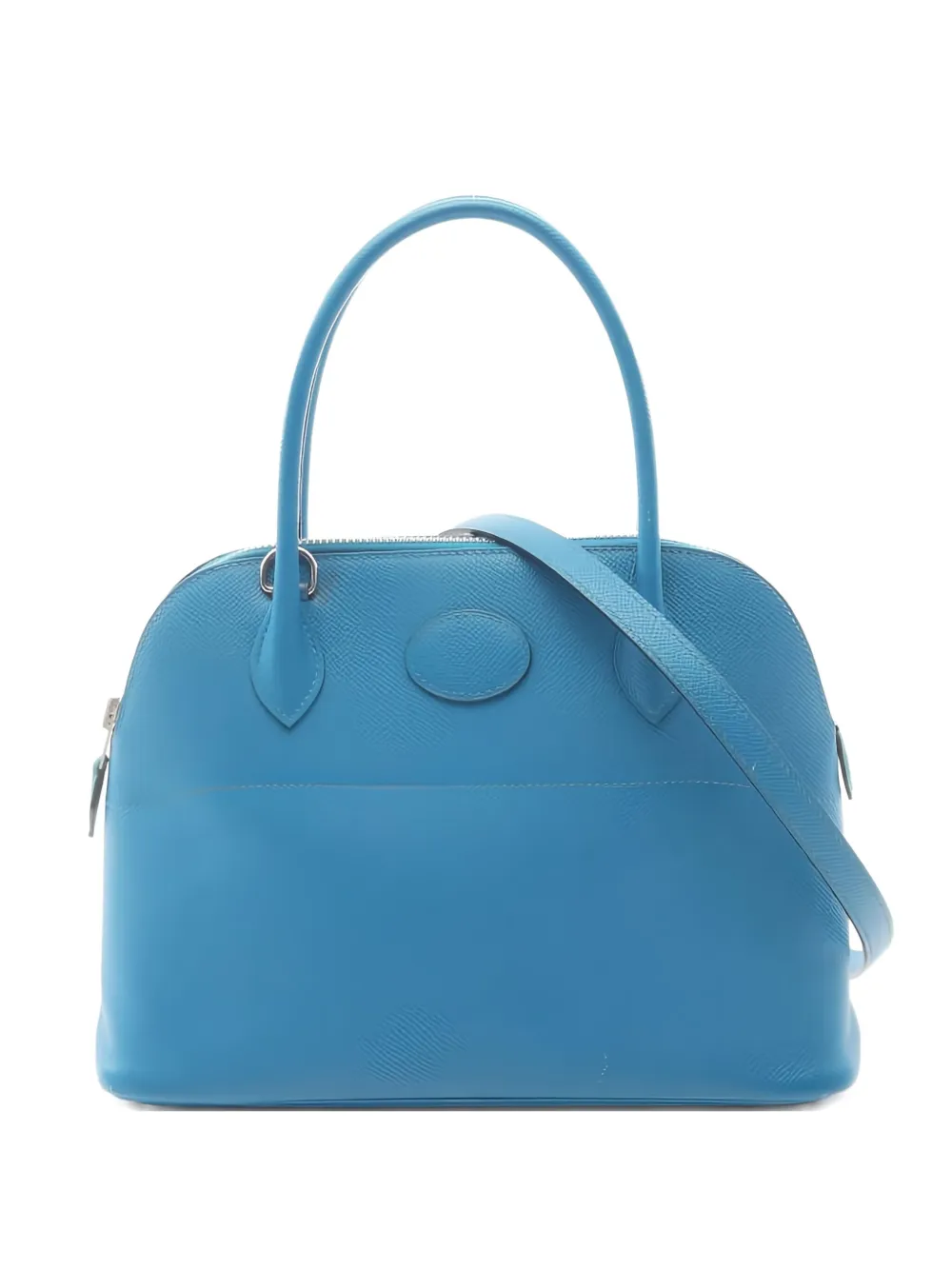 Pre-owned Hermes 2014 Bolide 27 Leather Handbag In Blue