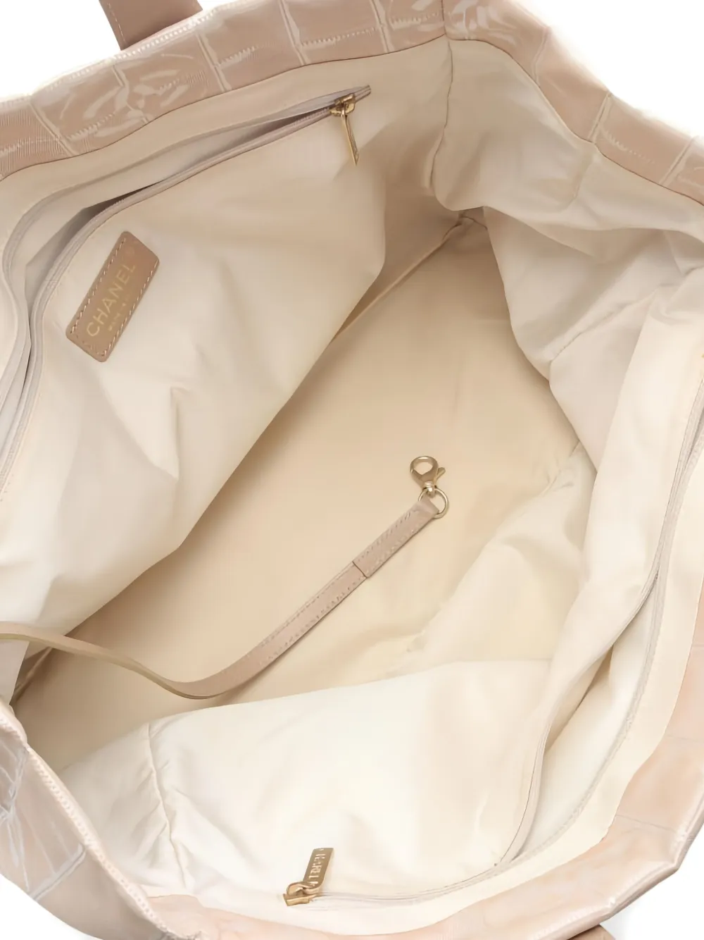 Pre-owned Chanel Neew Travel Line Tote Bag In Neutral