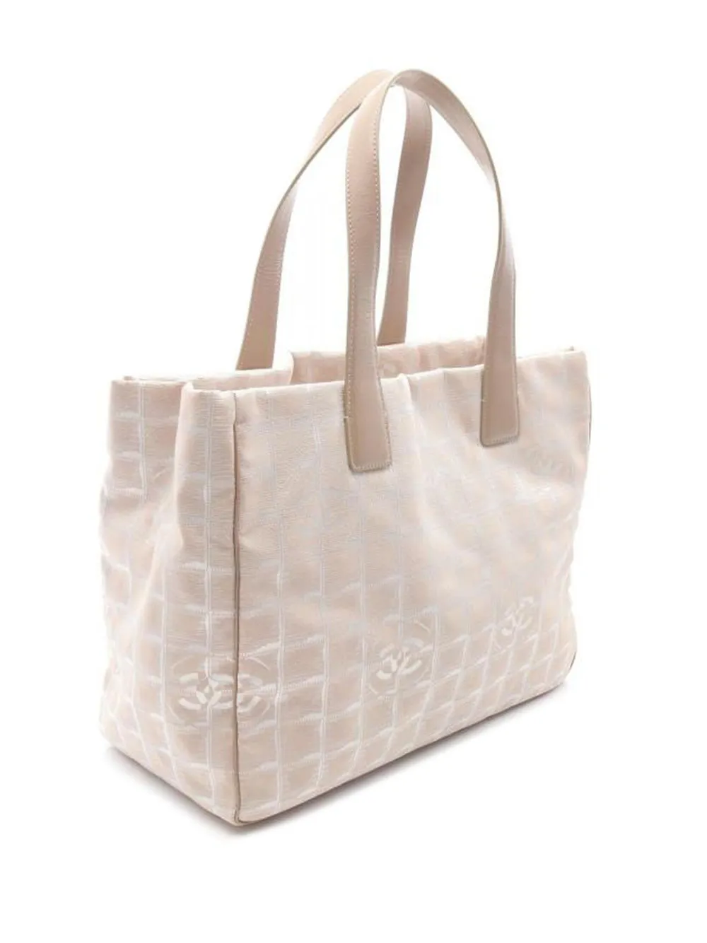 Pre-owned Chanel Neew Travel Line Tote Bag In Neutral