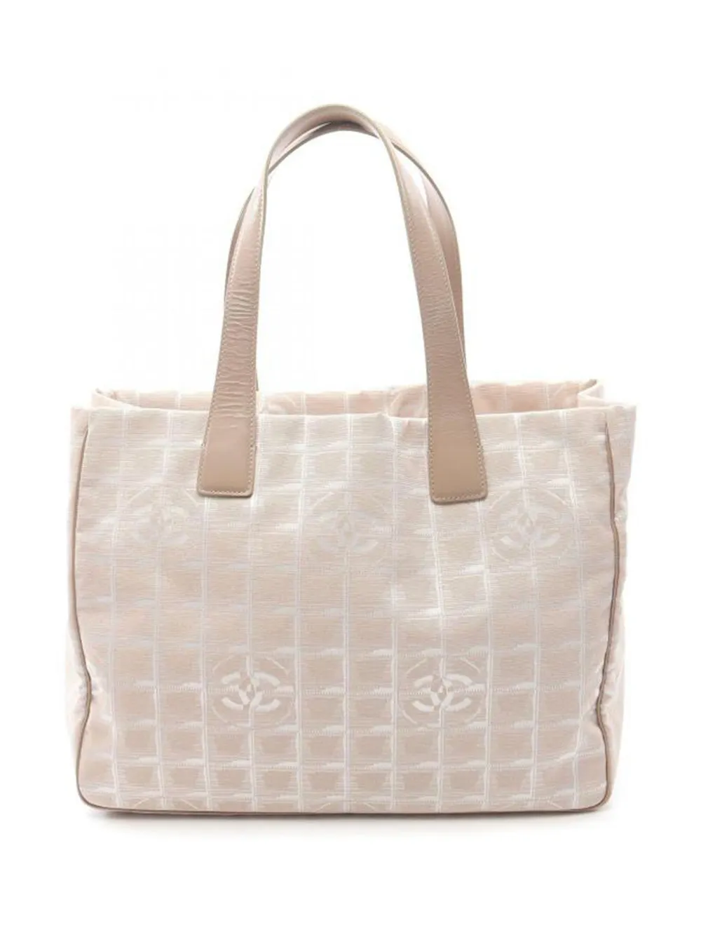 Pre-owned Chanel Neew Travel Line Tote Bag In Neutral