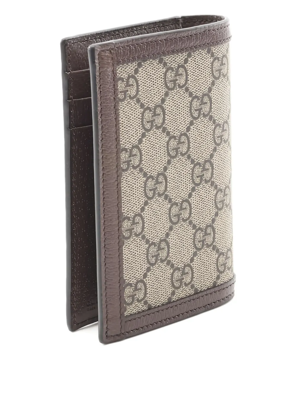 Pre-owned Gucci Ophidia Gg Supreme Card Case In Neutral