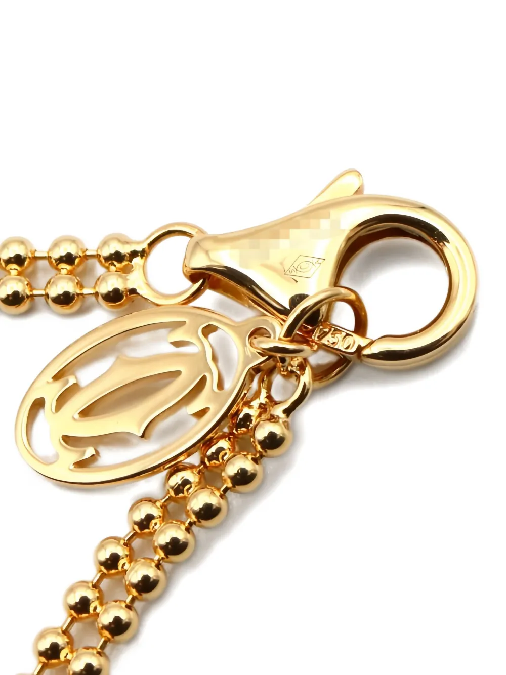 Pre-owned Cartier 2010s Trinity Diamond Necklace In Gold