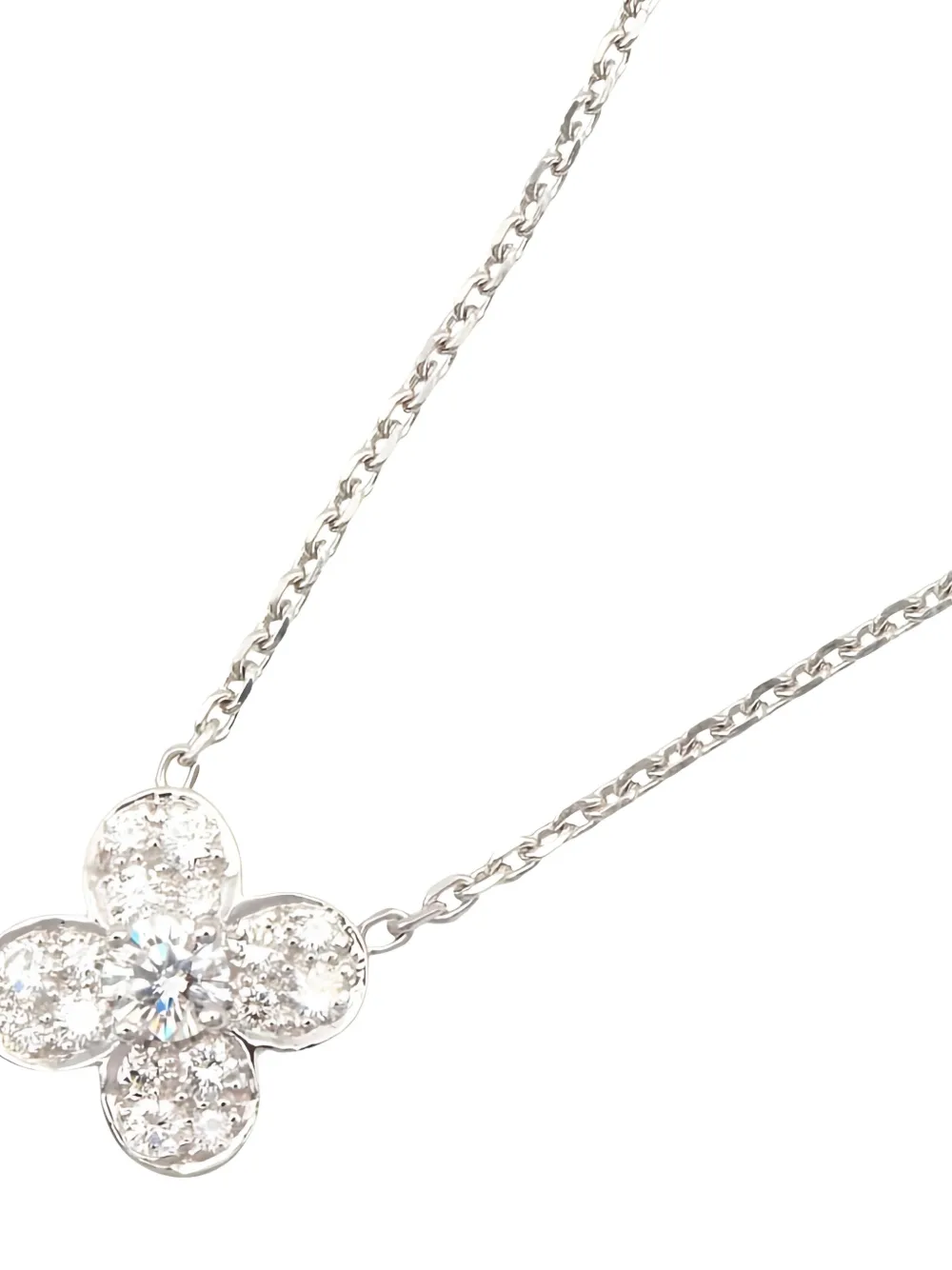 Pre-owned Van Cleef & Arpels 2010s 18k White Gold Diamond Necklace