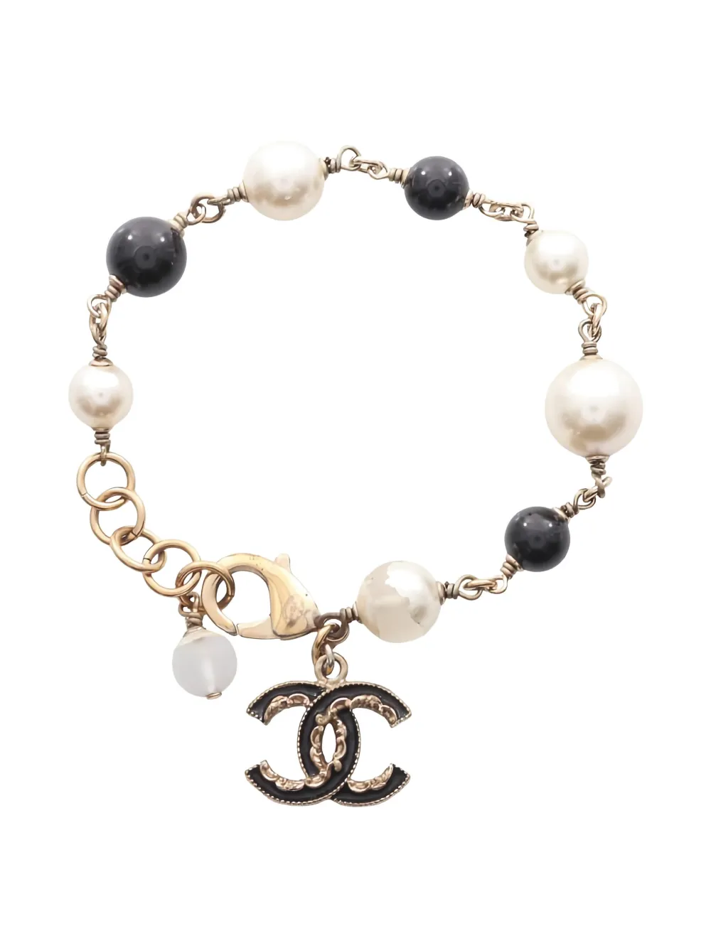 CHANEL Pre-Owned 1986-1988 Coco Mark charm bracelet - ゴールドトーン CHANEL Pre-Owned 1986-1988 Coco Mark charm bracelet - ゴールドトーン