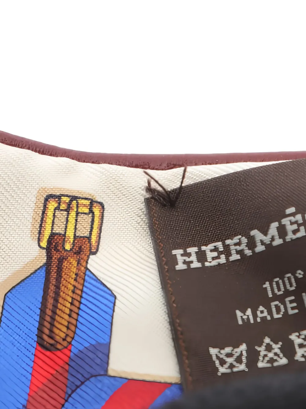 Pre-owned Hermes 2010s Les Sangles Twilly Scarf In Brown
