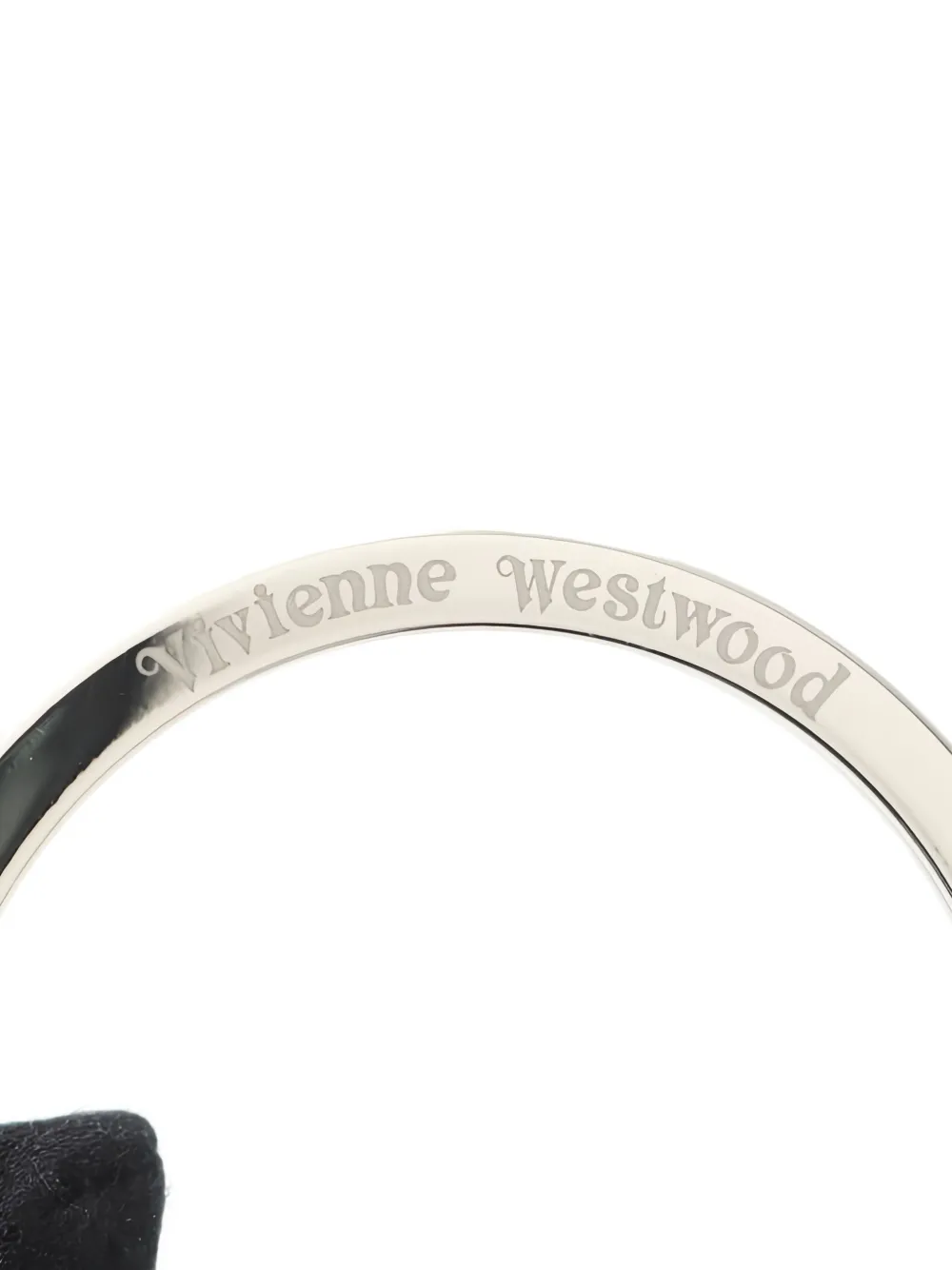 Pre-owned Vivienne Westwood Heart Orb Keyring In Black