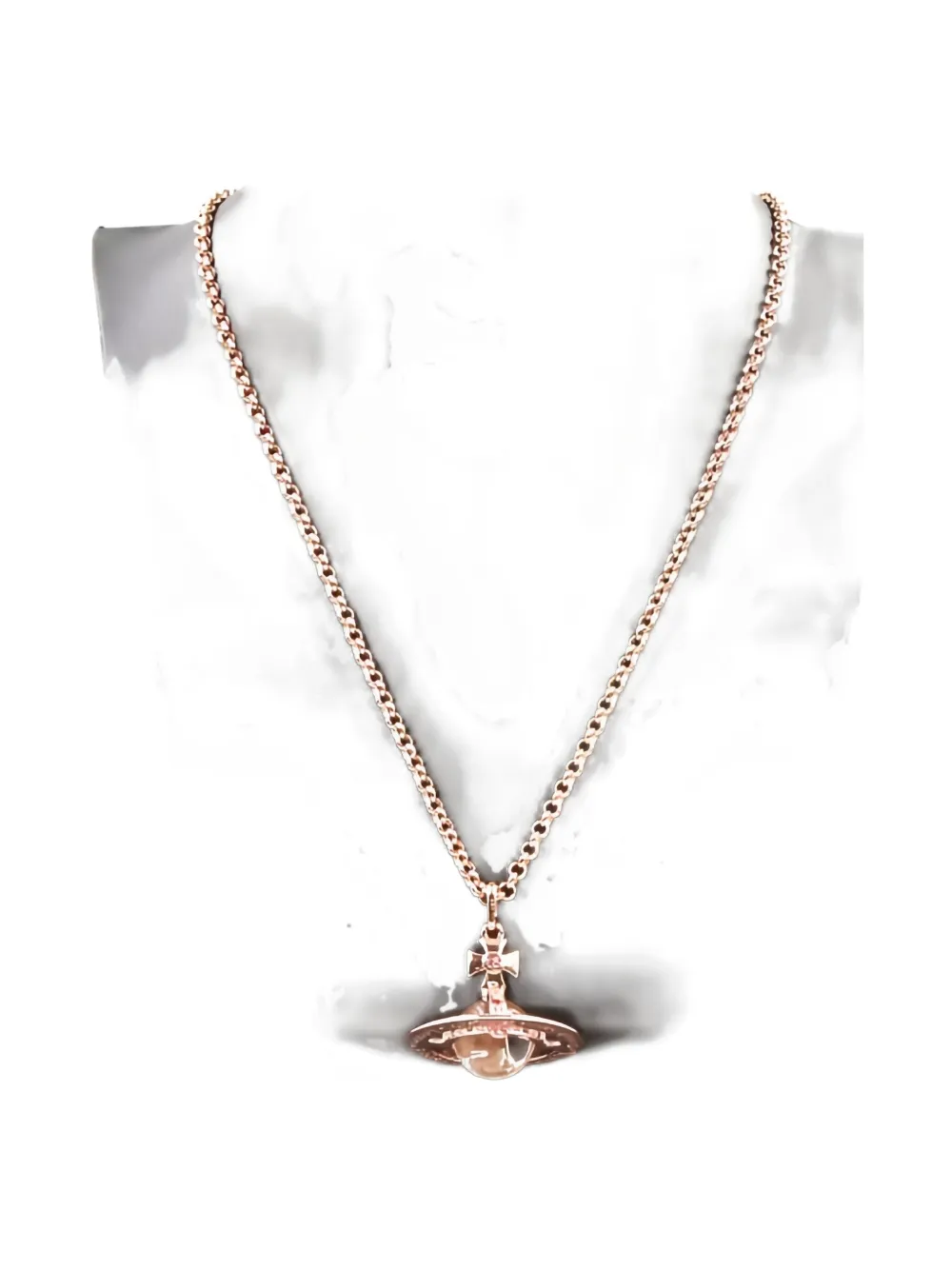 Pre-owned Vivienne Westwood Orb Pendant Necklace In Pink