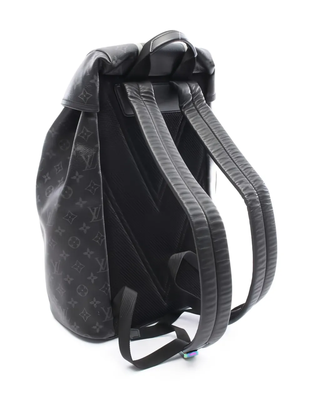 Pre-owned Louis Vuitton X Fragment Design 2017 Monogram Eclipse Backpack In Black
