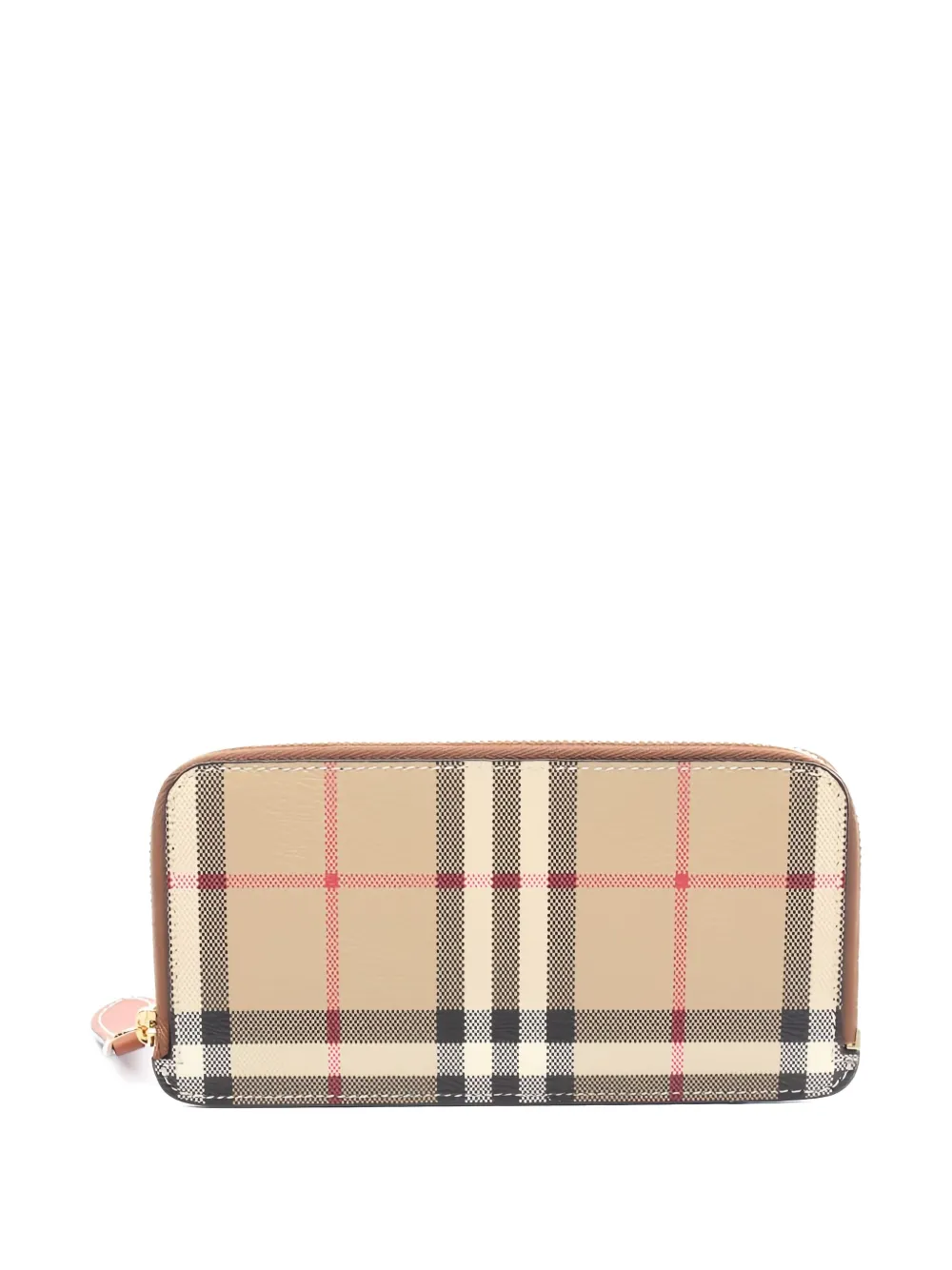 Burberry Pre-Owned 2020s check-pattern leather wallet | Neutrals | Image 1