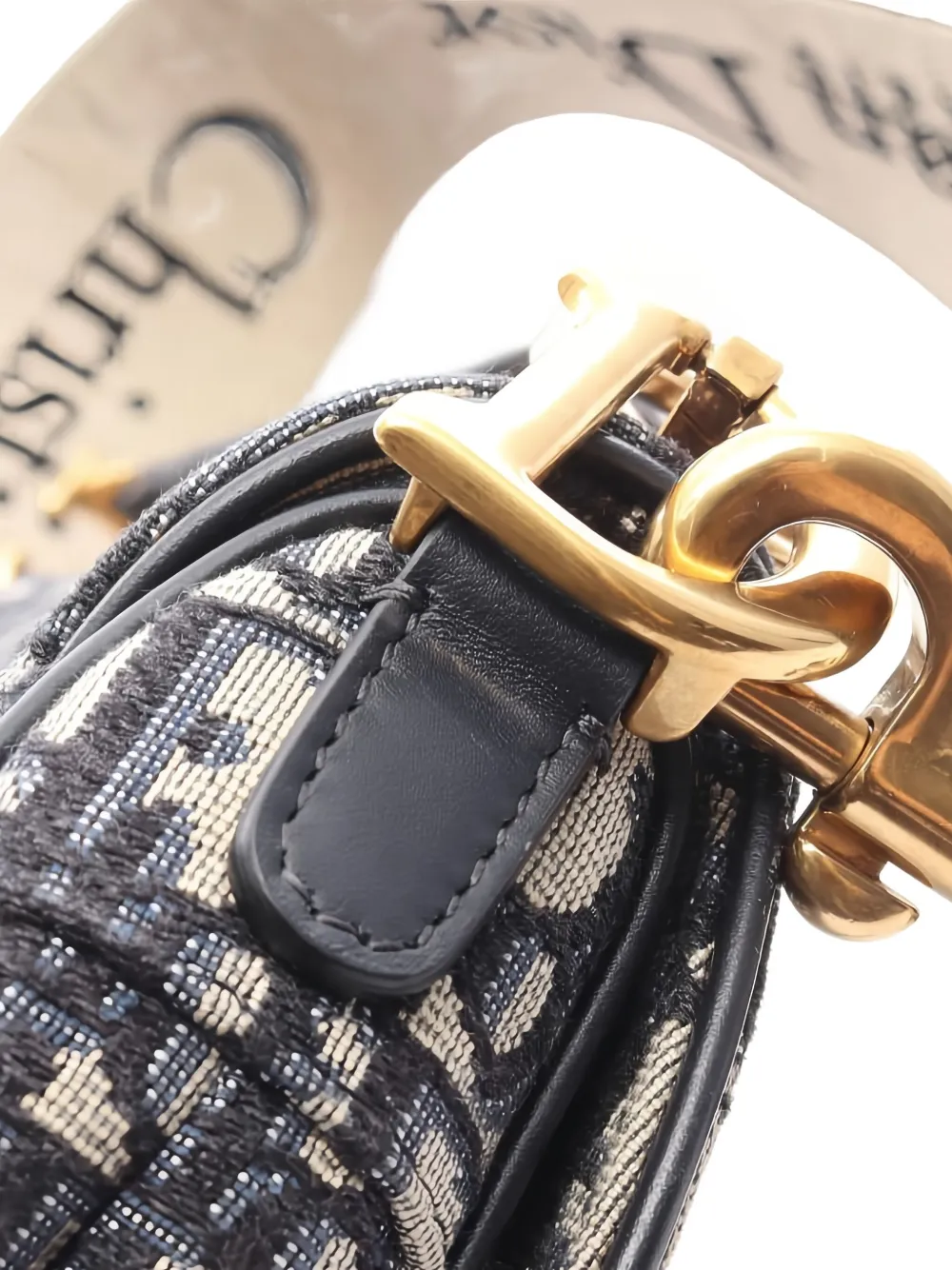 Pre-owned Dior 1910s Mini Saddle Handbag In Blue