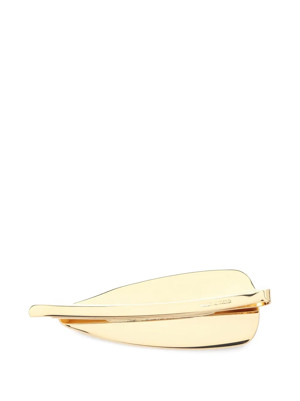 Pre-owned Miu Miu Logo Hairpin Hair Accessory In Gold