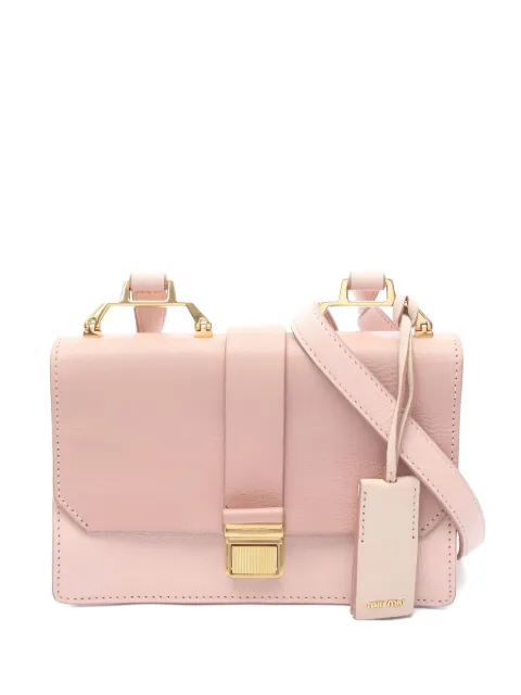 Miu Miu Pre-Owned 2010s Madras leather cross body bag