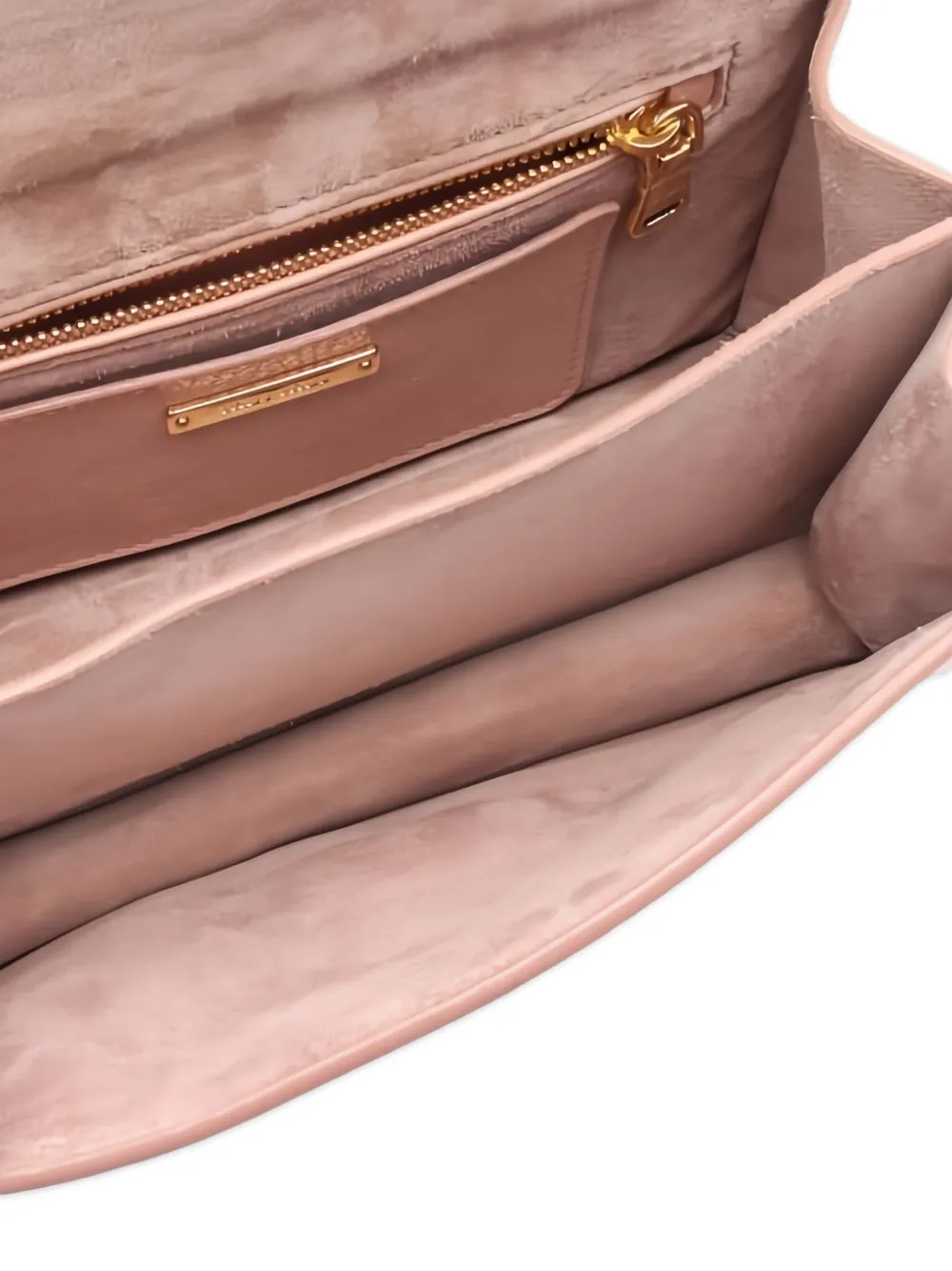 Pre-owned Miu Miu 2010s Madras Leather Cross Body Bag In Pink