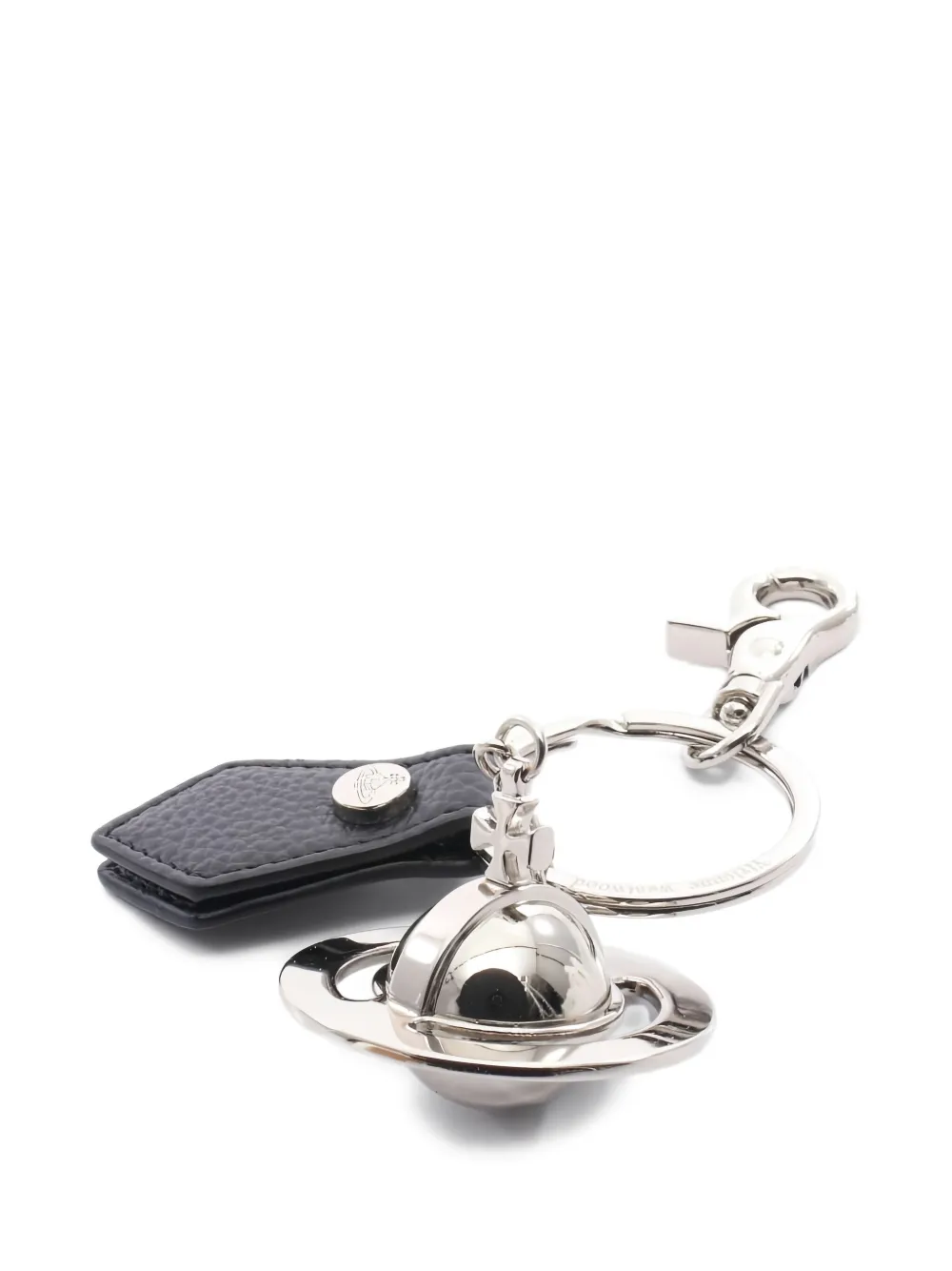 Vivienne Westwood 2020s Orb leather keyring | Silver | Image 1