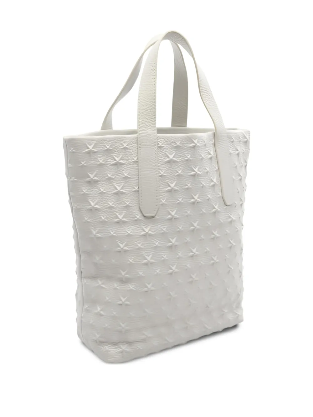 Pre-owned Jimmy Choo 2000s Sofia Star-embossed Tote Bag In White