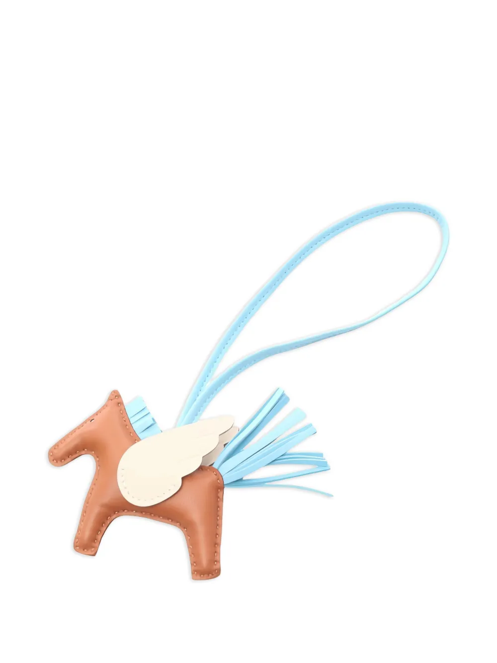 Pre-owned Hermes Pegasus Rodeo Bag Charm In Brown
