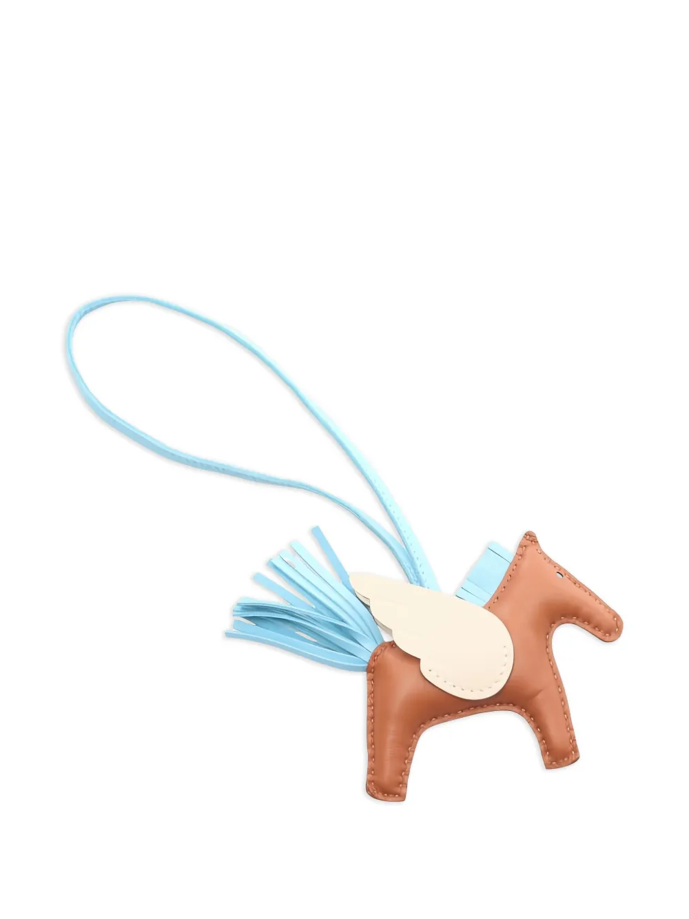 Pre-owned Hermes Pegasus Rodeo Bag Charm In Brown