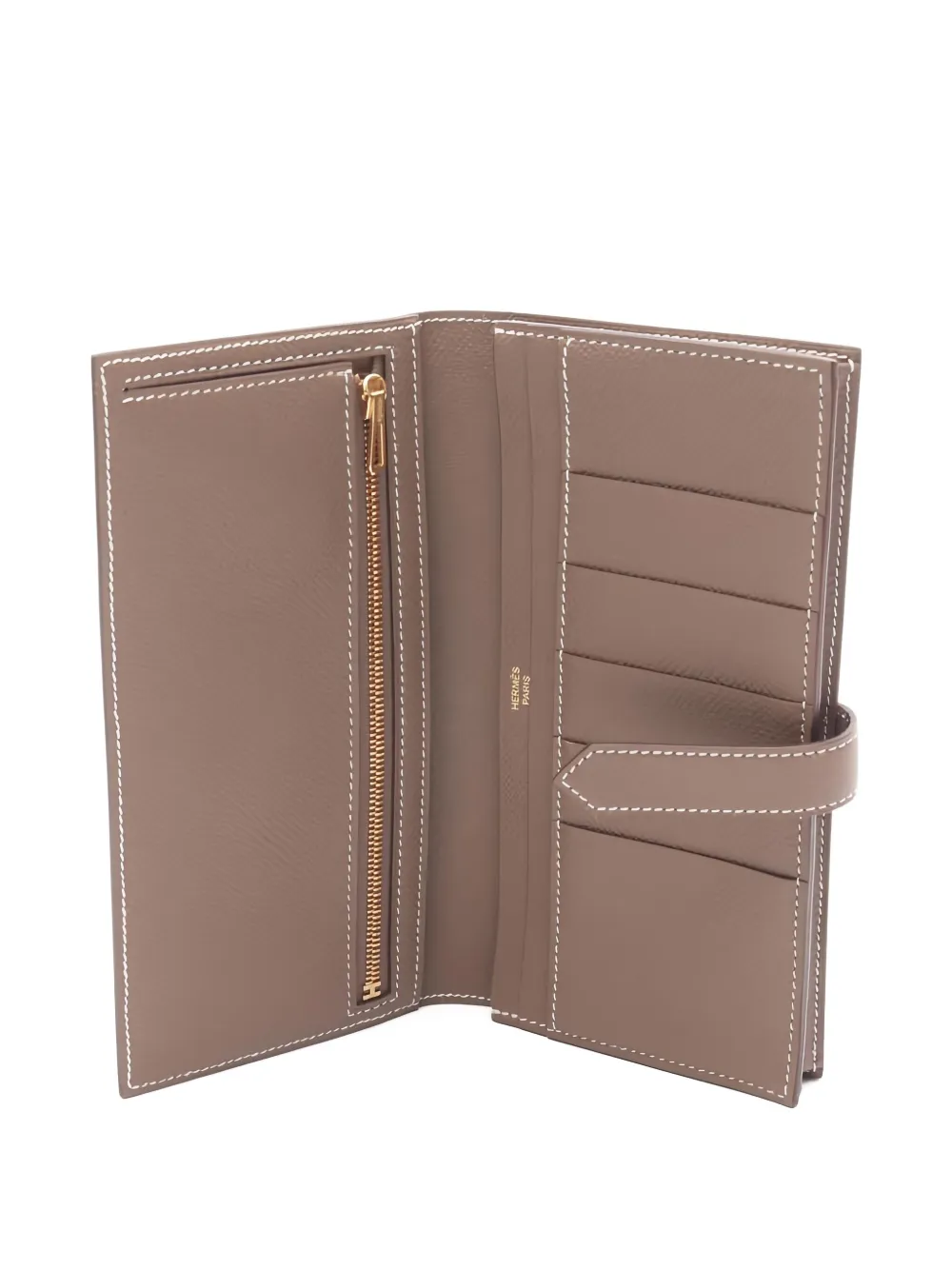 Pre-owned Hermes 2018s Long Bi-fold Wallet In Brown