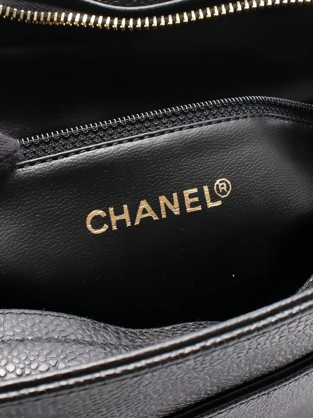Pre-owned Chanel 1996 Triple Coco Mark Chain-strap Shoulder Bag In Black