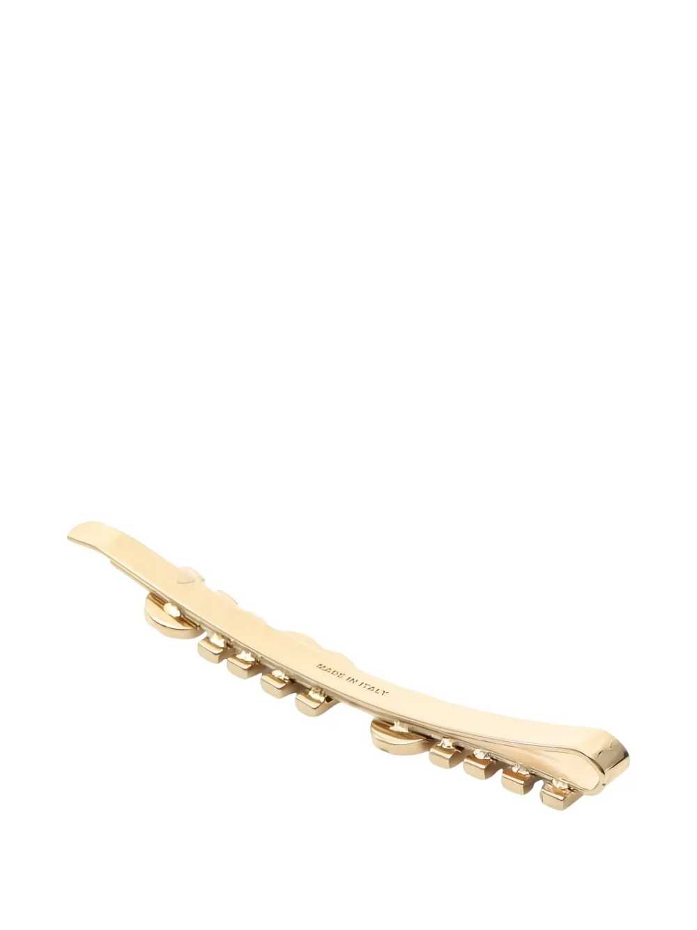 Pre-owned Miu Miu Logo-lettering Hair Clip In Gold