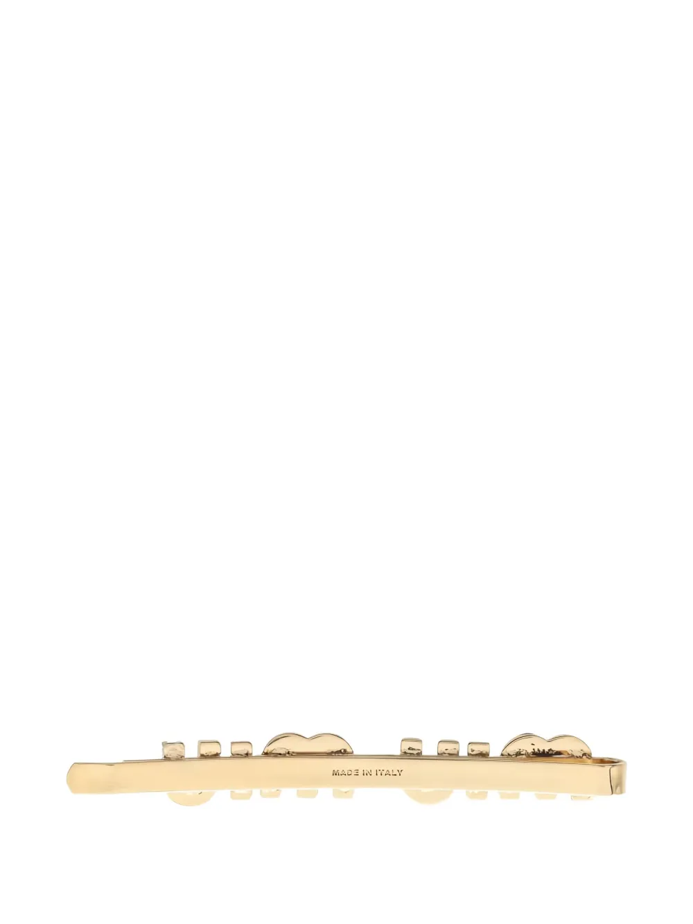 Pre-owned Miu Miu Logo-lettering Hair Clip In Gold
