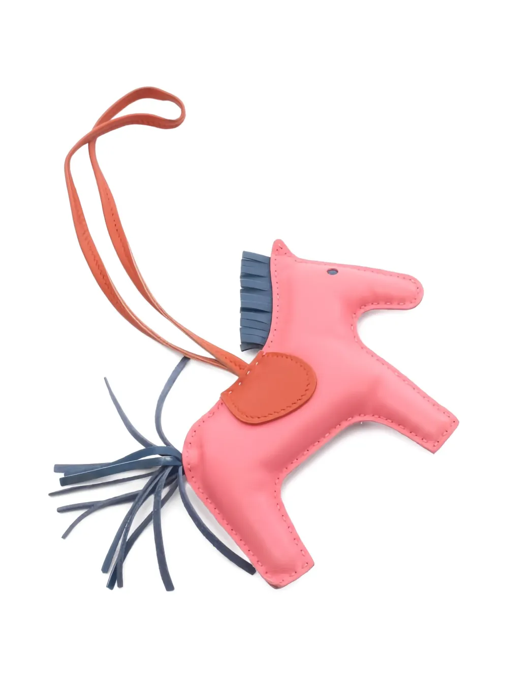 Pre-owned Hermes Rodeo Mm Tassel Bag Charm In Pink