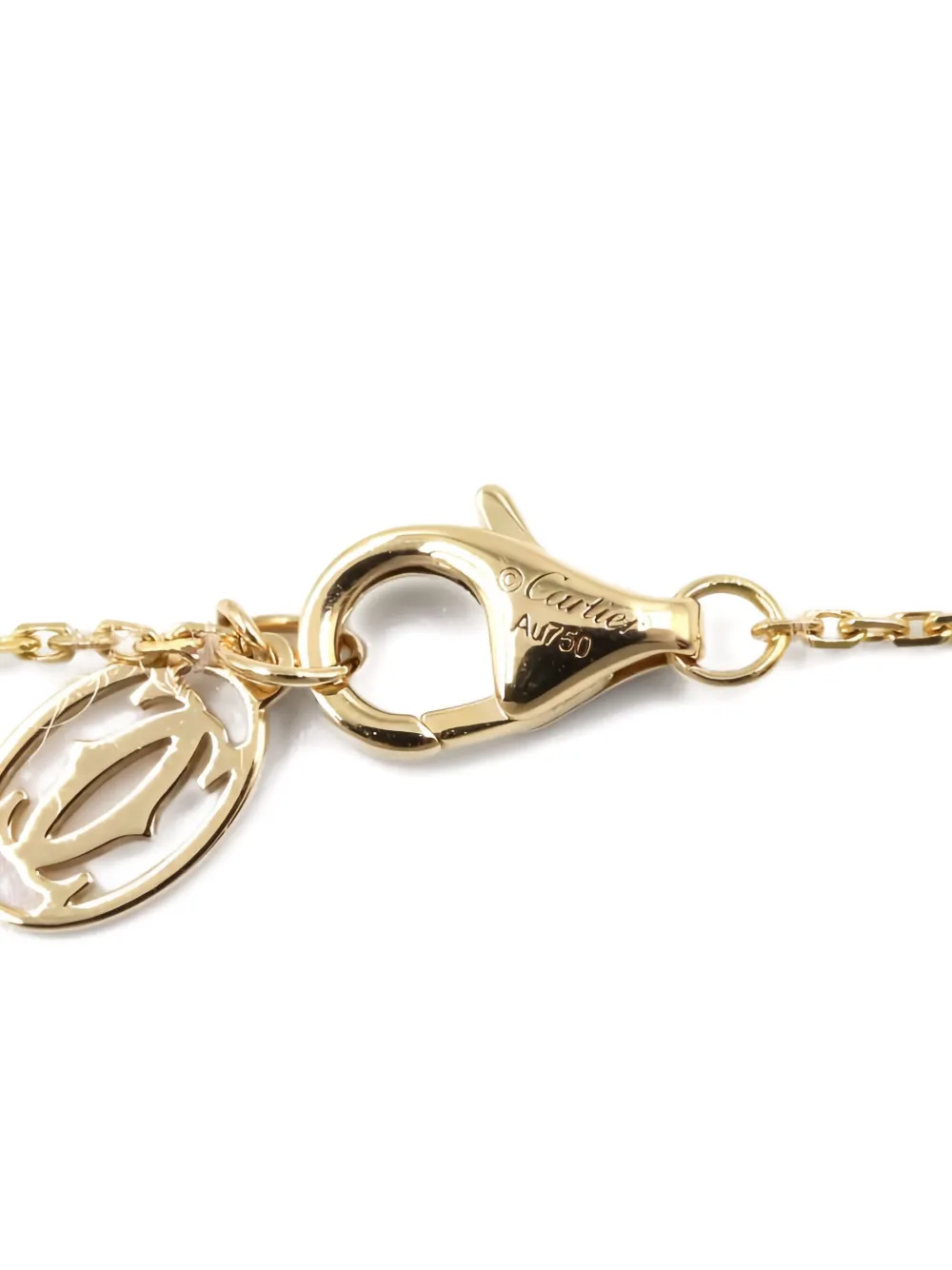 Pre-owned Cartier 2010s 18k Yellow Gold D'amour Xs Diamond Necklace