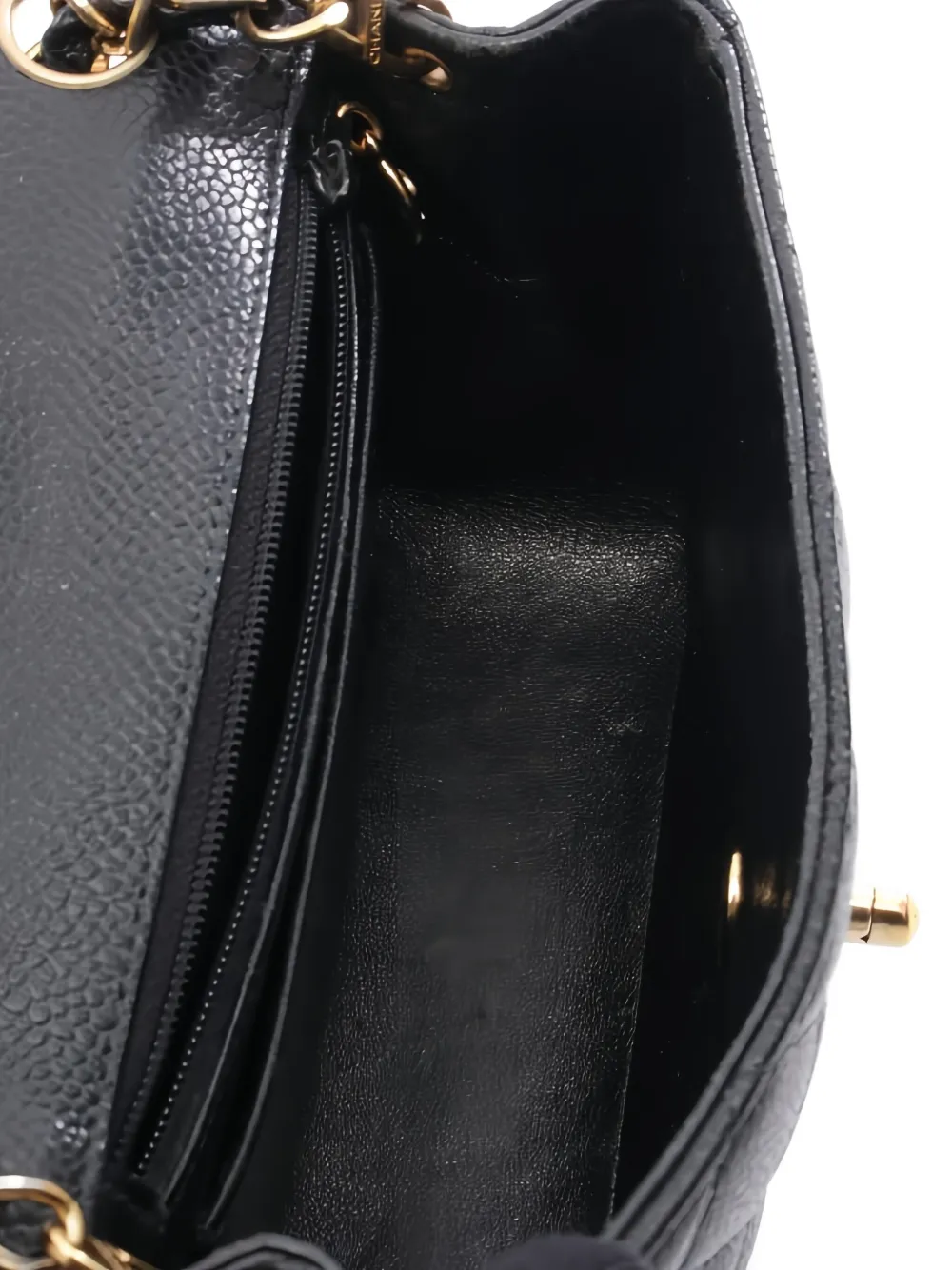 Pre-owned Chanel 2003-2004 Mini Matelasse-quilted Cross Body Bag In Black