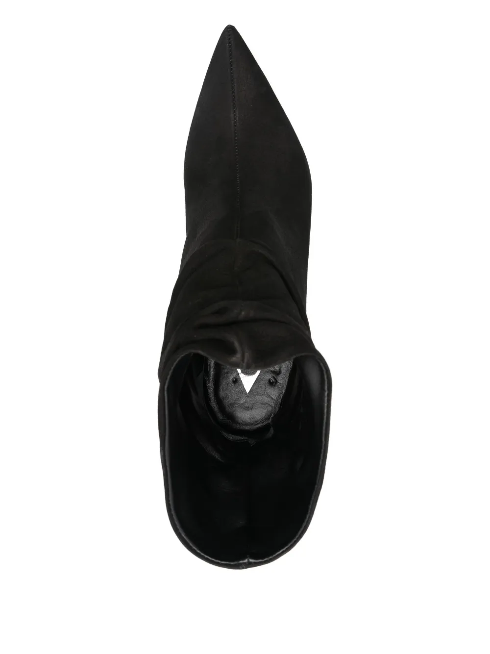 Carrano 87mm Gathered-detail Pointed-toe Boots In Black