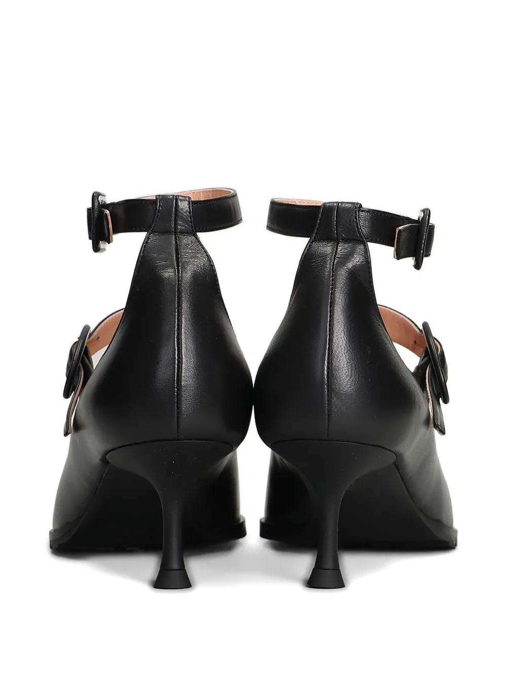 Fratelli Russo Leather Heeled Pumps In Black