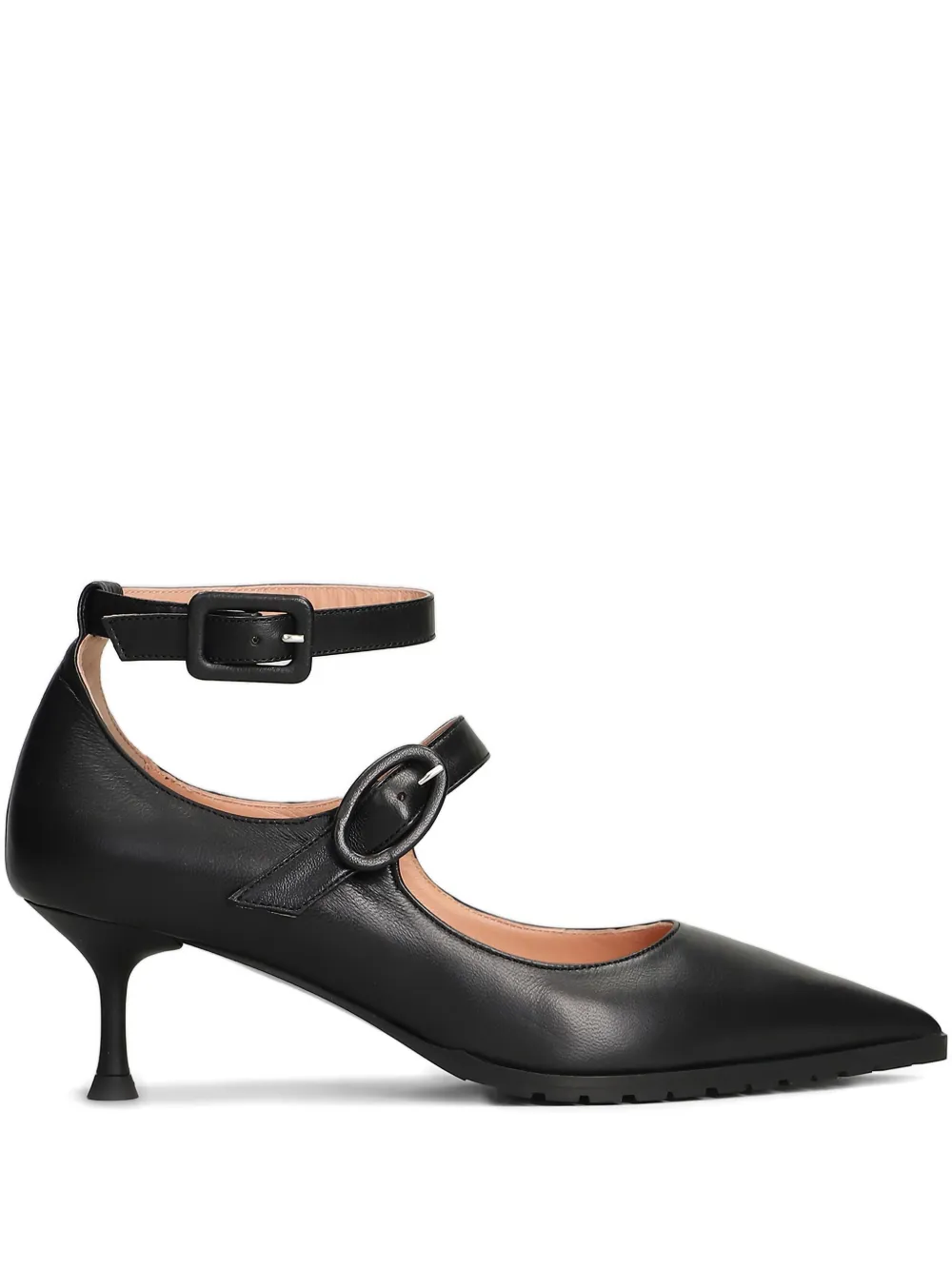 Fratelli Russo Leather Heeled Pumps In Black