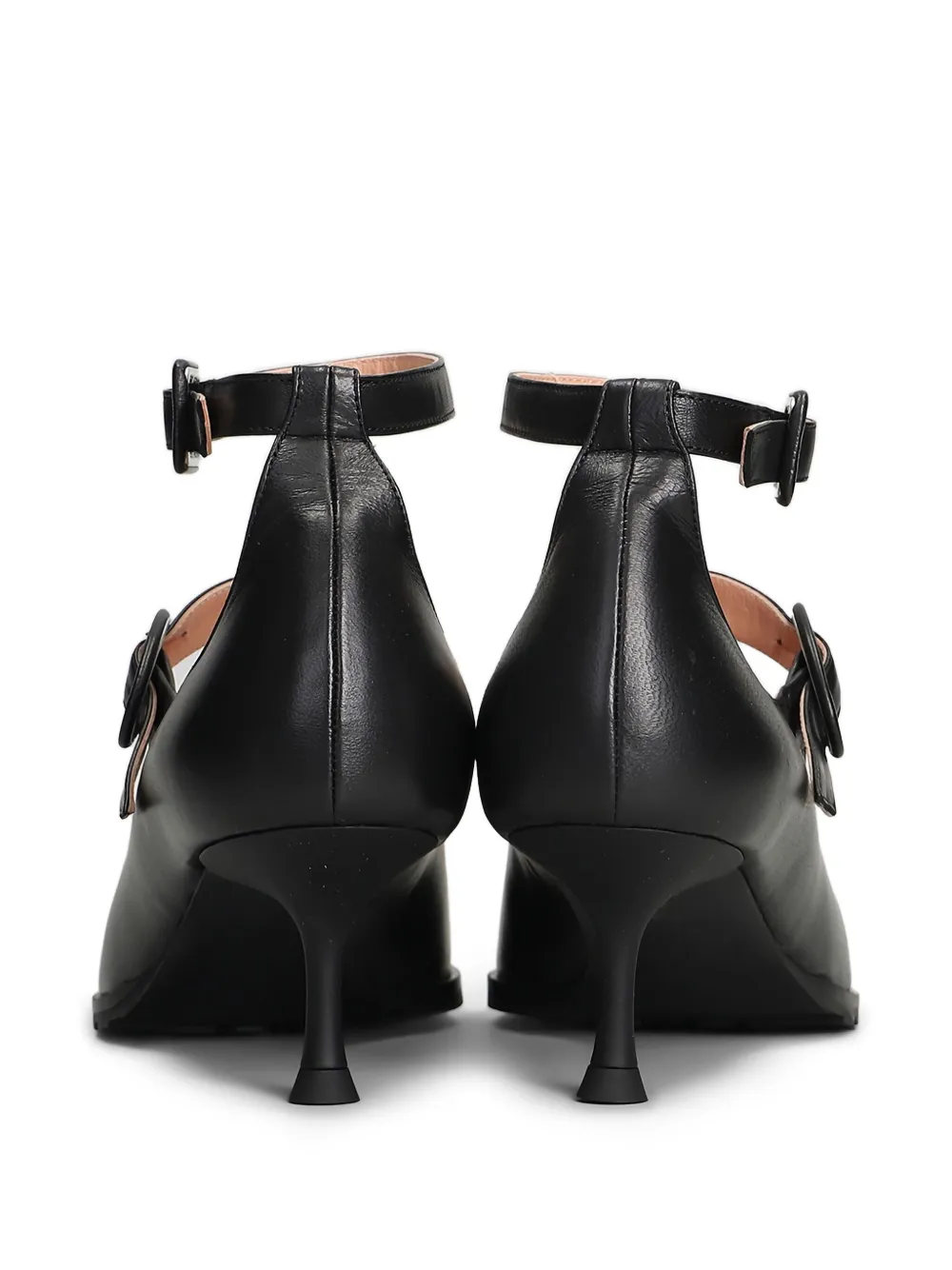 Fratelli Russo Pumps met leren hak Zwart