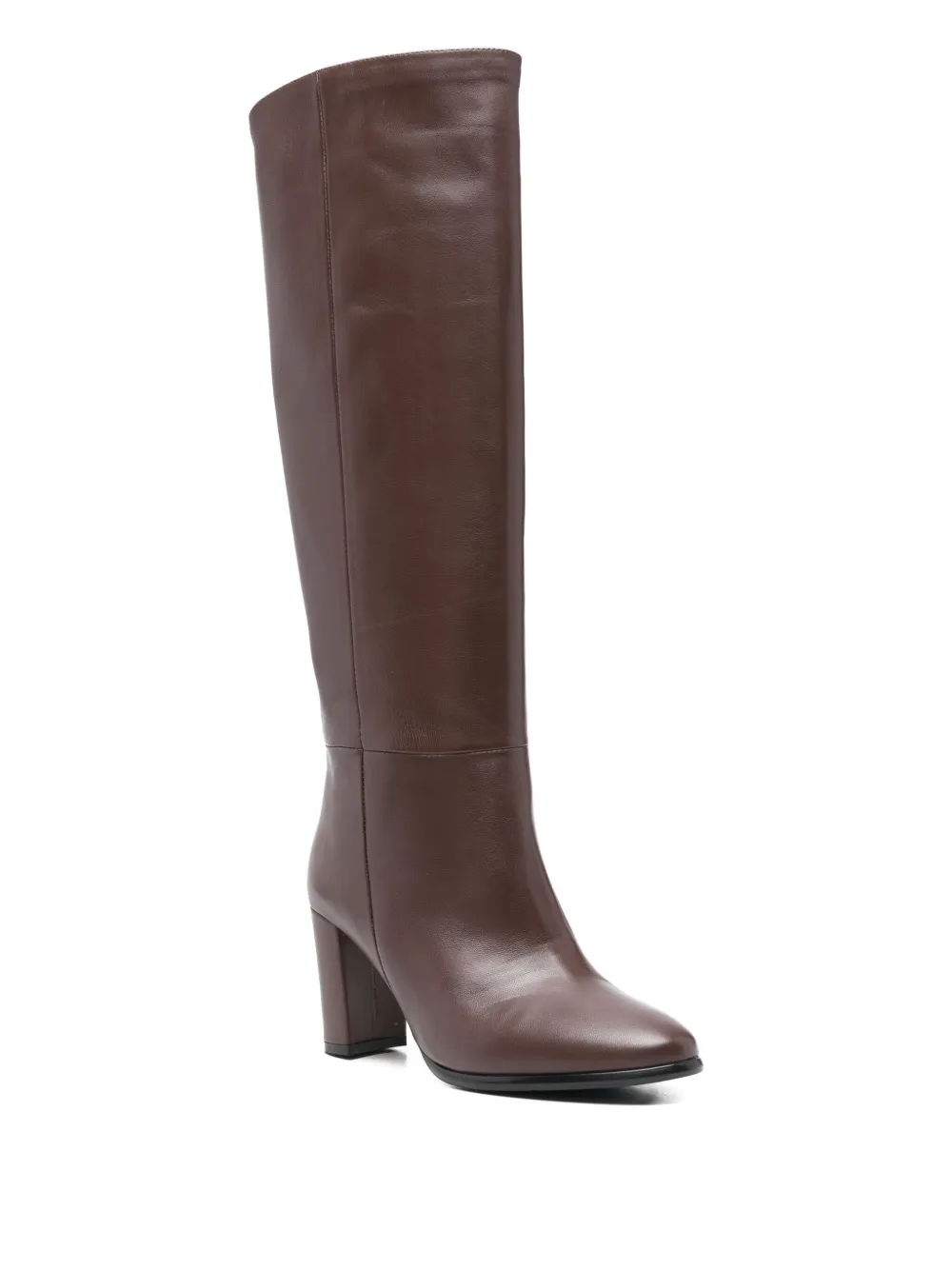 L Arianna Knee-high Leather Boots In Brown