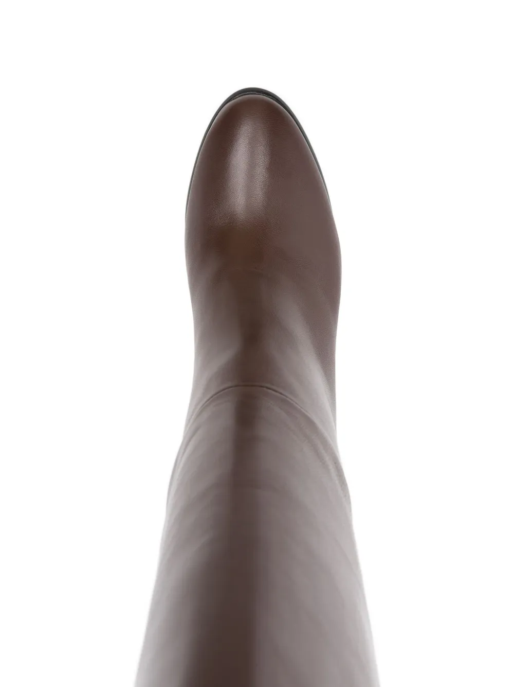 L Arianna Knee-high Leather Boots In Brown