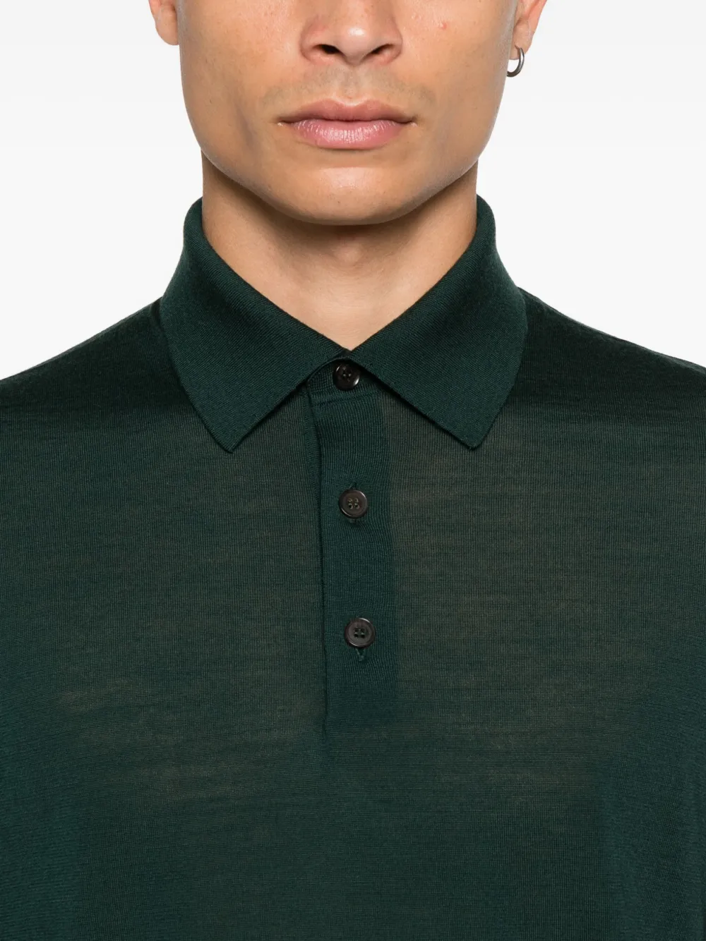 Zegna Poloshirt met lange mouwen Groen