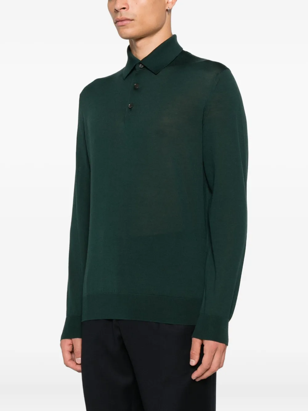 Zegna Poloshirt met lange mouwen Groen