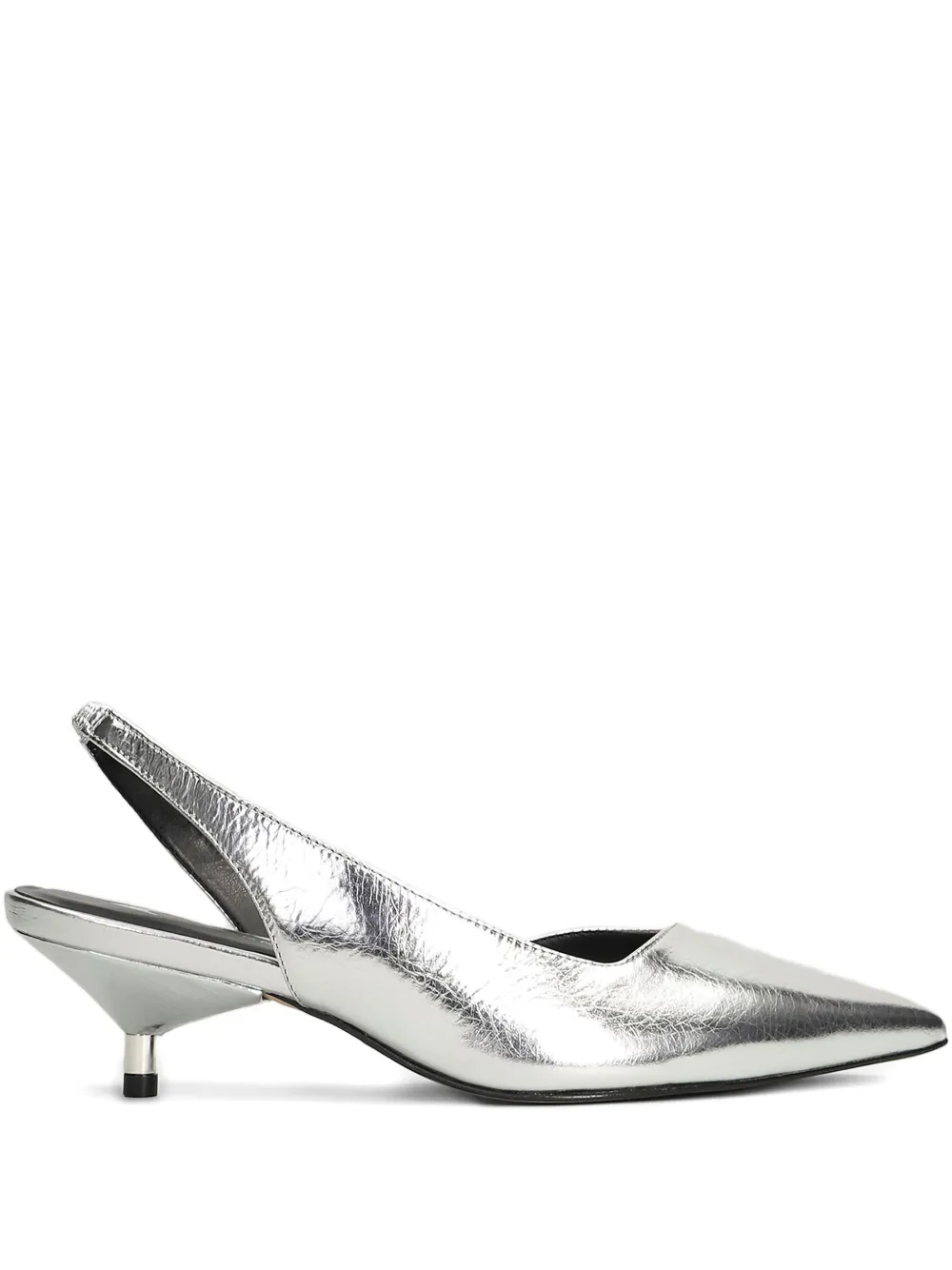 CARRANO 50 mm slingback pumps met puntige neus Zilver