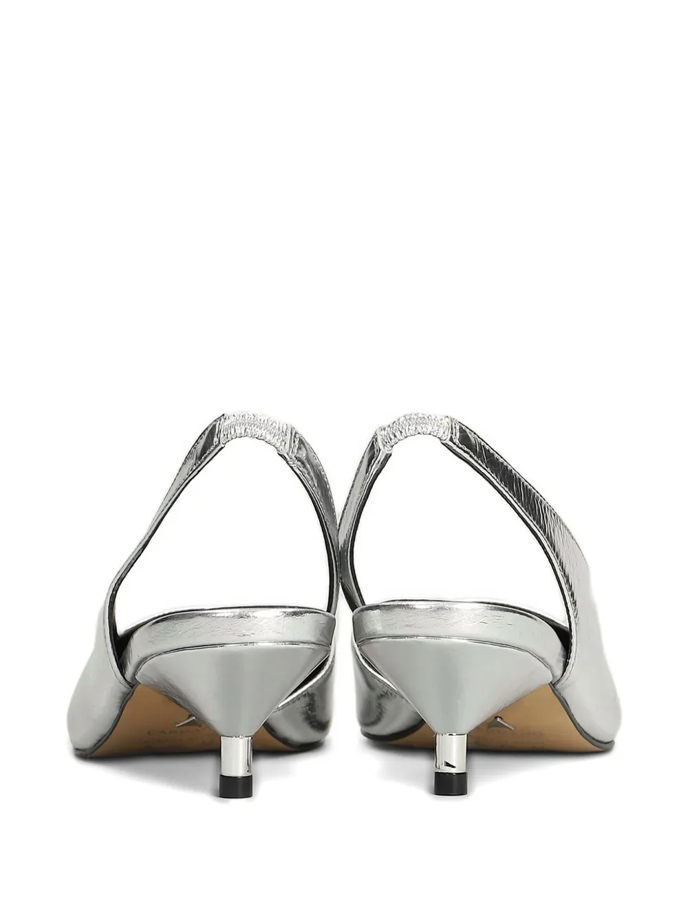CARRANO 50 mm slingback pumps met puntige neus Zilver