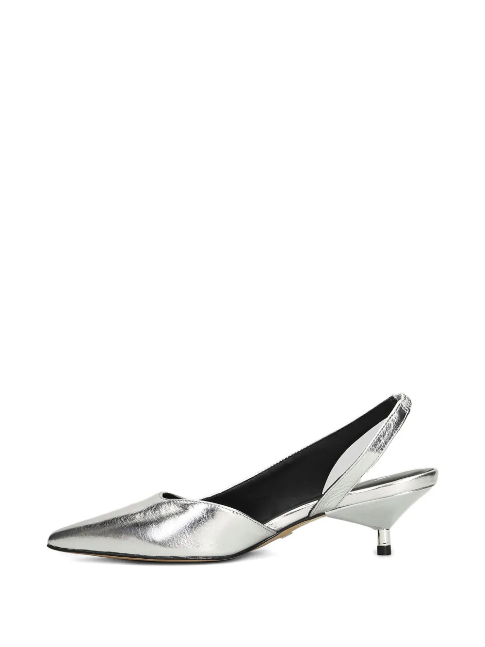 CARRANO 50 mm slingback pumps met puntige neus Zilver