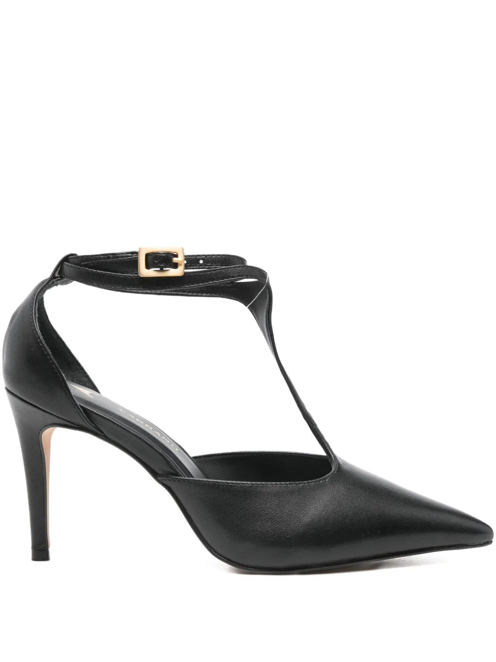 Carrano 85mm Ankle-strap Leather Pumps In Black