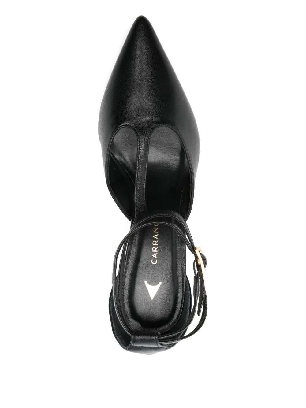 Carrano 85mm Ankle-strap Leather Pumps In Black