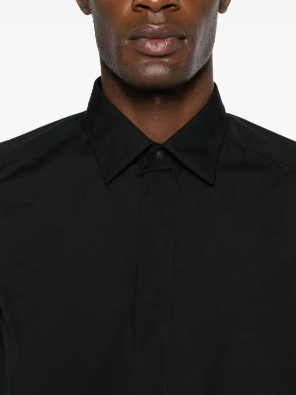 Zegna コットン シャツ | ブラック | FARFETCH JP