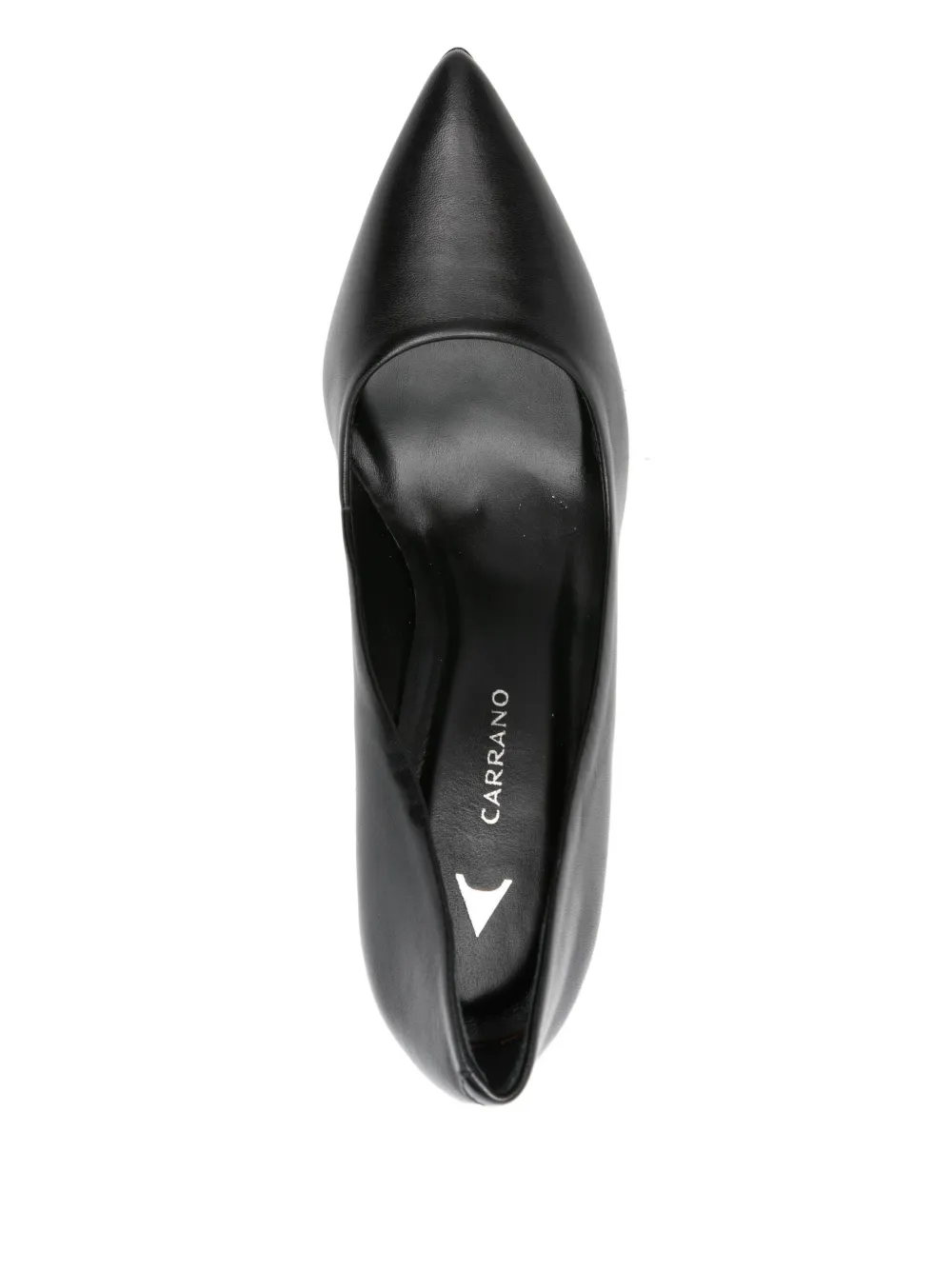 CARRANO 95 mm pumps met sculpturale hak en puntige neus Zwart