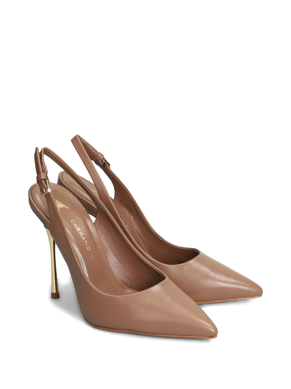 CARRANO Slingback pumps met puntige neus Bruin