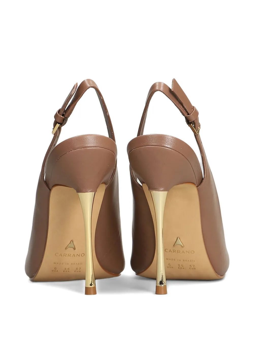 CARRANO Slingback pumps met puntige neus Bruin