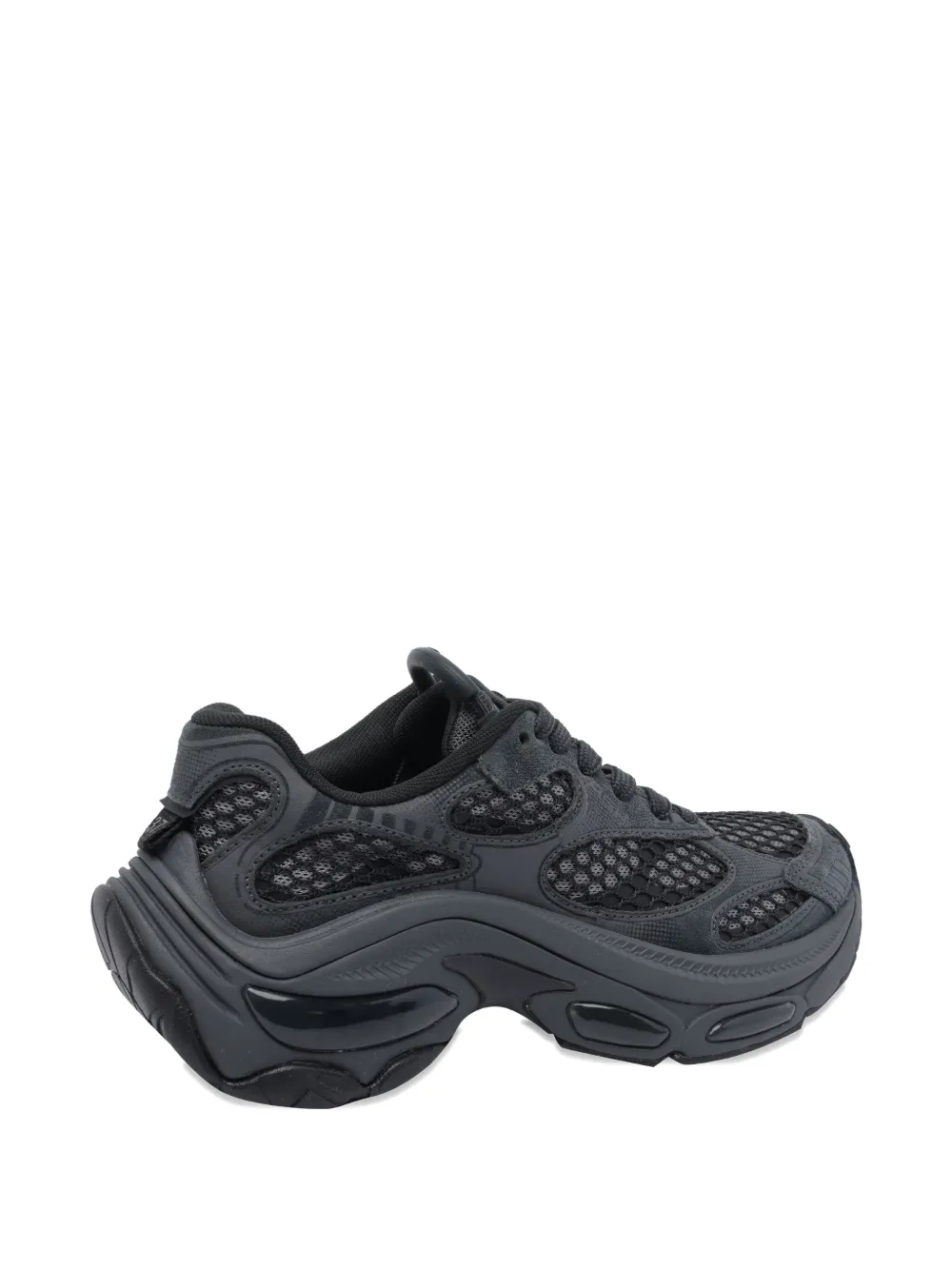 Ash Casual Low Top Sneakers With Mesh Panels In Gray