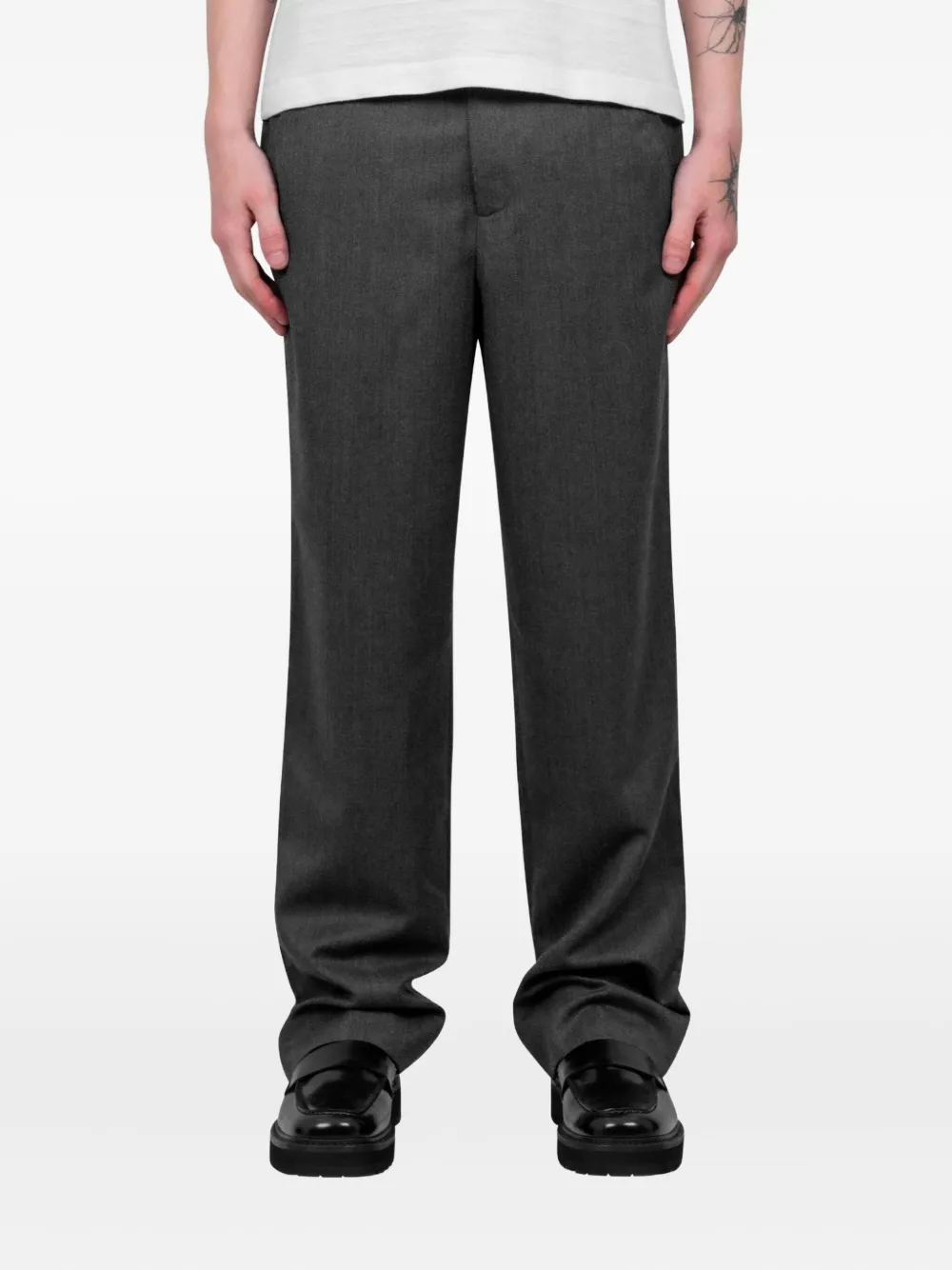 Another Aspect 1.0 tonal-stitching trousers | Grey | Image 1
