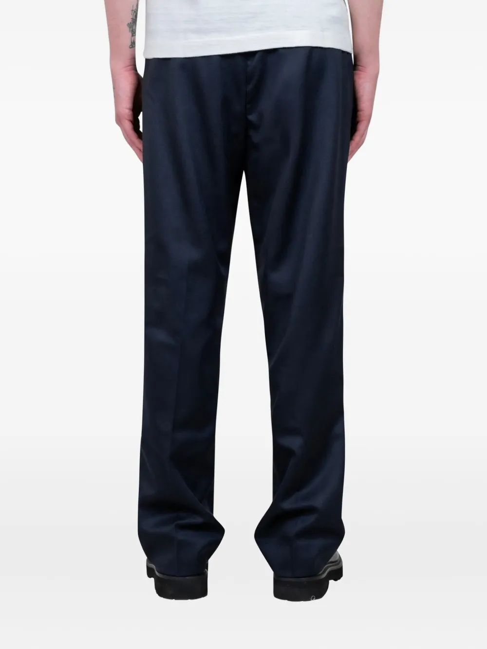  Another Aspect 1.0 Tonal-stitching Trousers - Blue 